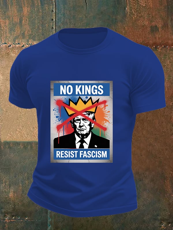 Men's   NO KINGS RESIST FASCISM T-shirt