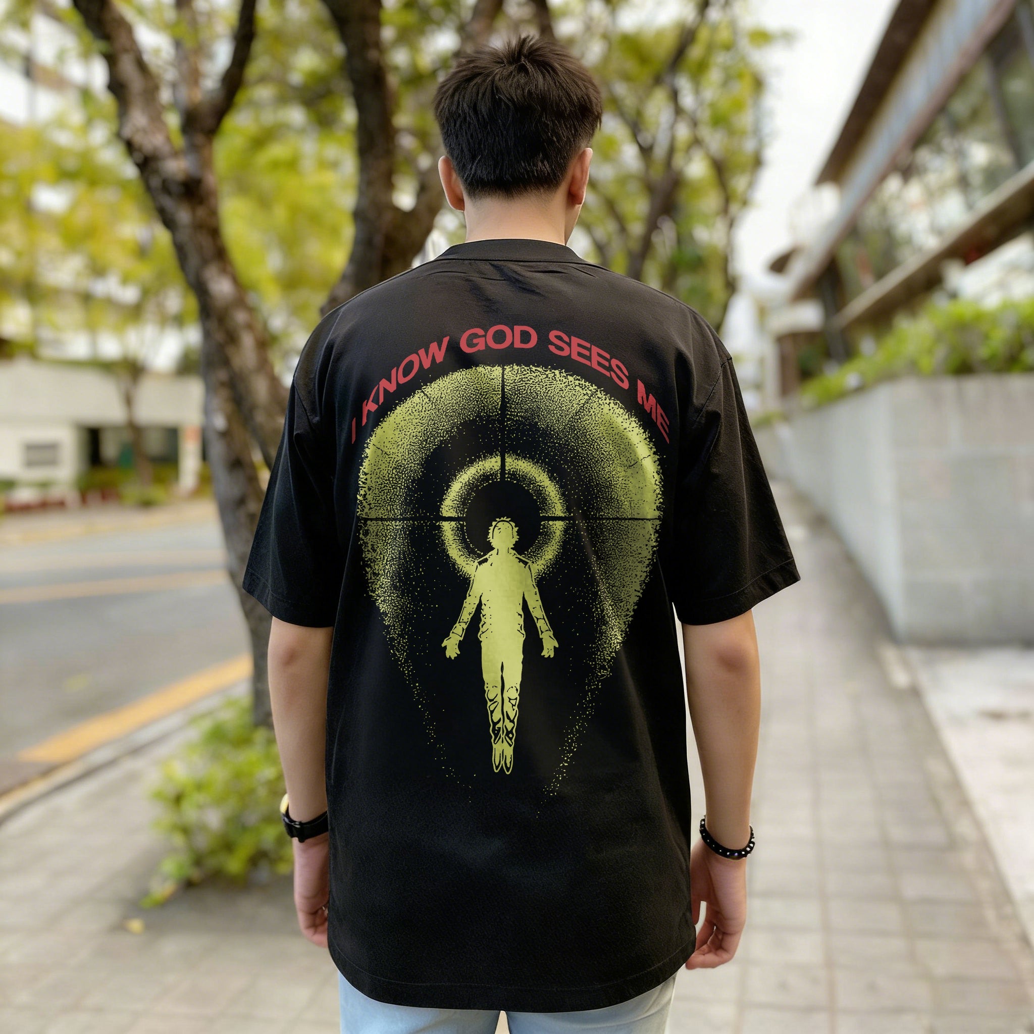 I Know God Sees Me Printed Men's T-shirt
