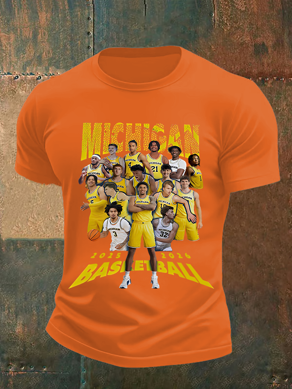🔥Buy 3 Get 15% Off🔥Michigan Wolverines Basketball 2025 2026 Shirt