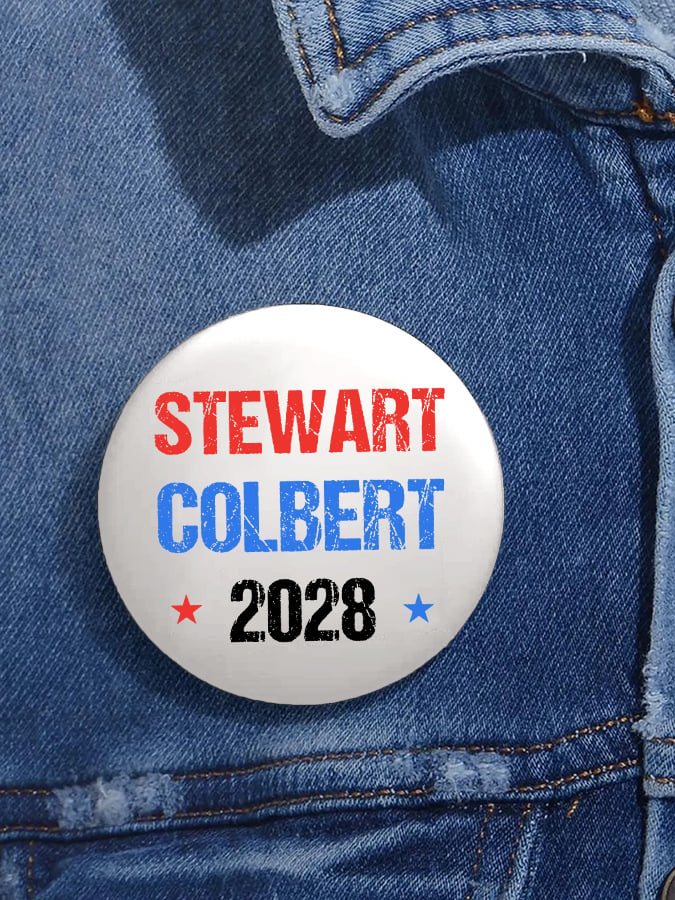 Unisex Retro Stewart Colbert 2028 Pin-Back Button