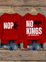 🔥Buy 3 Get 15% Off Retro No Kings In America Print Sweatshirt