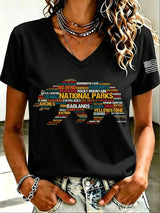 🔥Buy 3 Get 15% Off🔥Women's National Park Printed Short-Sleeve T-Shirt