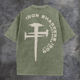 Iron Sharpens Iron Printed Oversize Washed T-Shirt