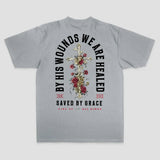 By His Wounds We Are Healed Printed Men's T-shirt