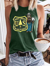 🔥Buy 3 Get 15% Off🔥Retro Save The Forest Service Print Tops Tank