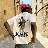 Jesus Rocks Printed Men's T-shirt