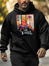 Men's  No Kings In America Print Casual  Hoodie