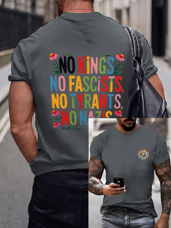 No Kings In America Print  T-shirt