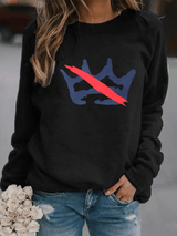 Women's  America has no kings Printed Casual   Sweatshirt