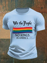 🔥Buy 3 Get 15% Off🔥Men's  We the People NO KINGS IN AMERICA  print  T-Shirt