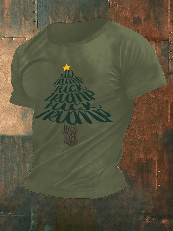 🔥Buy 3 Get 15% Off🔥Men's  Funny Christmas Tree With fdt T-Shirt