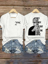 🔥Buy 3 Get 15% Off🔥Women's  2Pac Rapper Print T-Shirt
