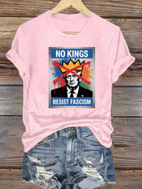 Women's  NO KINGS RESIST FASCISM  T-shirt