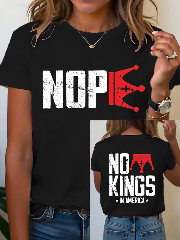 🔥Buy 3 Get 15% Off Women's  No Kings In America T-Shirt
