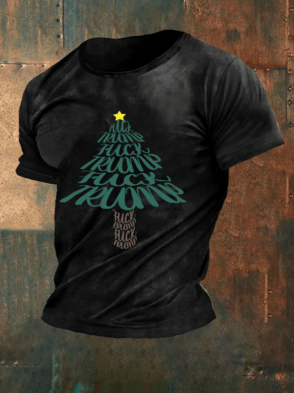 🔥Buy 3 Get 15% Off🔥Men's  Funny Christmas Tree With fdt T-Shirt