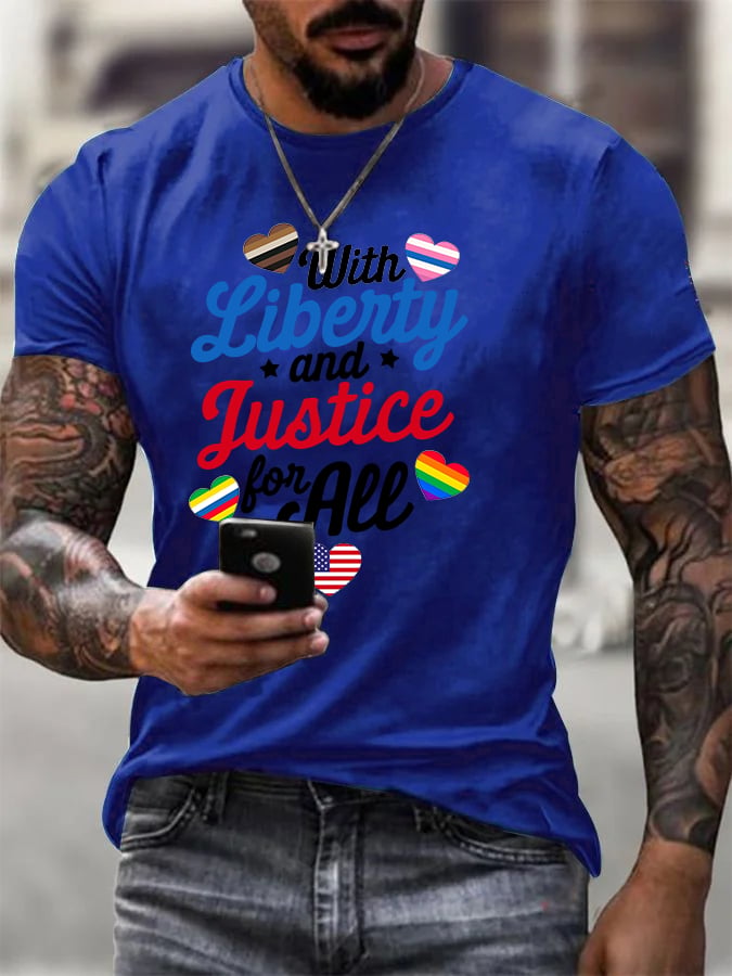 Men's With liberty and justice for all  T-Shirt