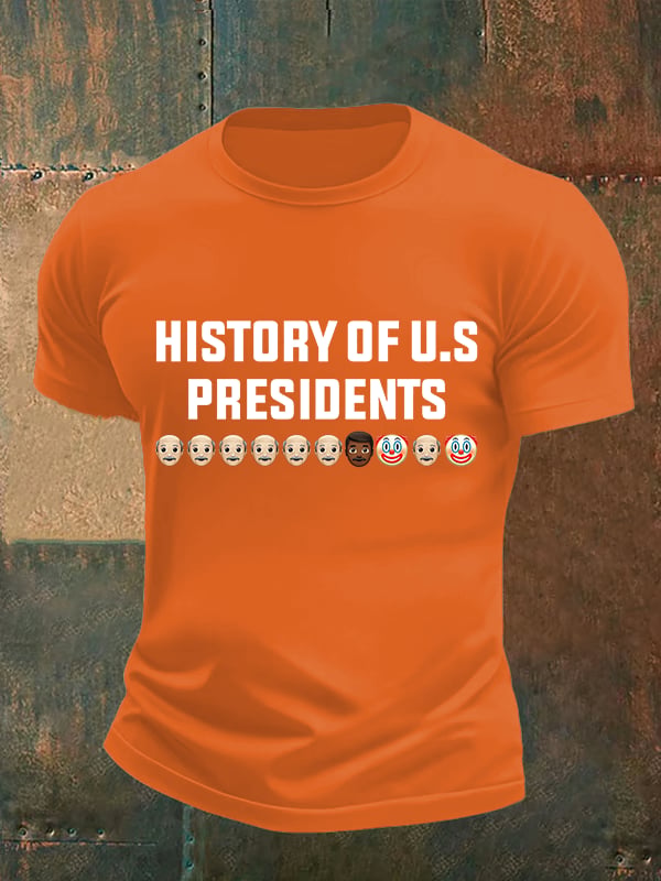 🔥Buy 3 Get 15% Off🔥Men's  History Of US Presidents Print T-Shirt