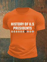 🔥Buy 3 Get 15% Off🔥Men's  History Of US Presidents Print T-Shirt