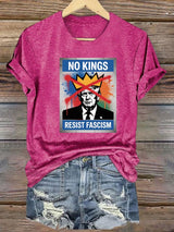 Women's  NO KINGS RESIST FASCISM  T-shirt
