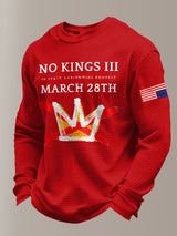 🔥Buy 3 Get 15% Off Men's Retro No Kings III 50 State Nationwide Protest March 28th Print Sweatshirt