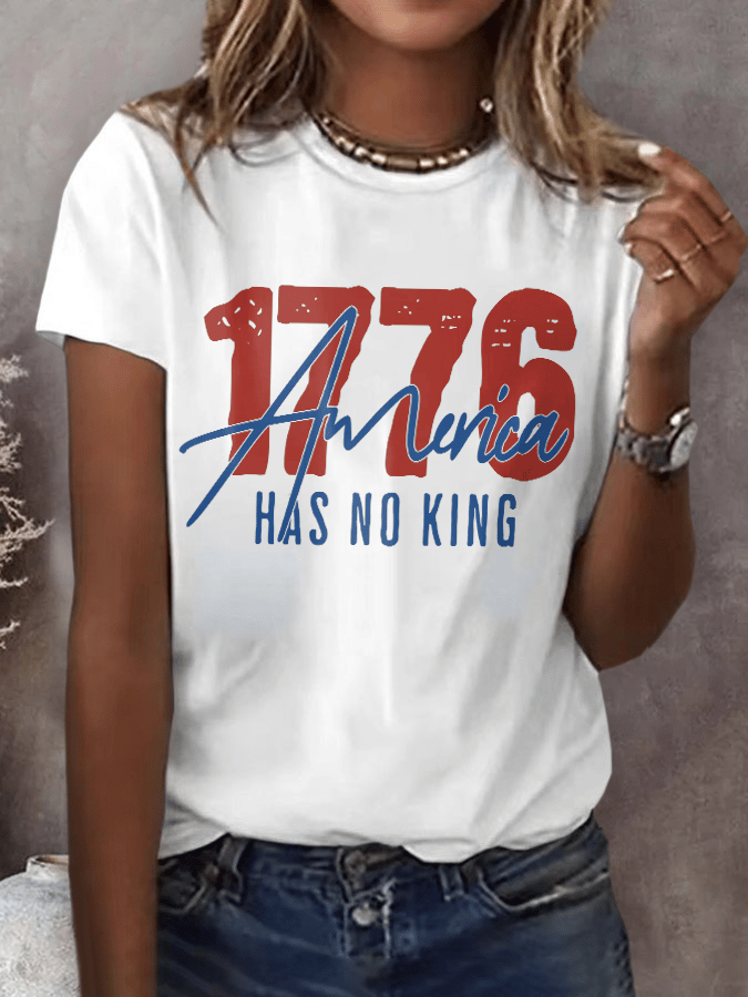 🔥Buy 3 Get 15% Off🔥Women's Fashion Casual American Kingless Print T-Shirt