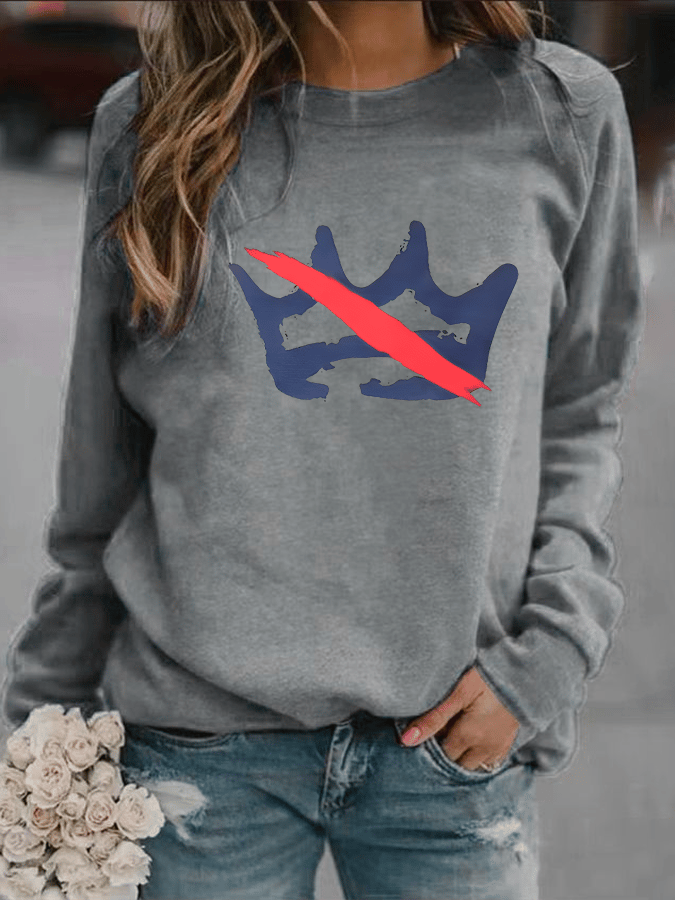 Women's  America has no kings Printed Casual   Sweatshirt
