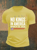 🔥Buy 3 Get 15% Off Men's   NO KINGS IN AMERICA  Print  T-Shirt
