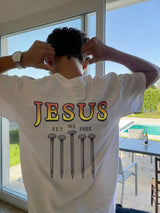 Jesus Set Me Free Printed Men's T-shirt