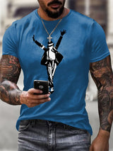Men's Print Casual Printed T-shirt