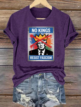 Women's  NO KINGS RESIST FASCISM  T-shirt