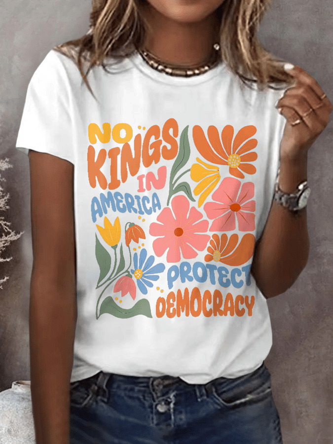 🔥Buy 3 Get 15% Off🔥Women's Fashion Casual American Kingless Print T-Shirt
