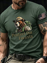 🔥Buy 3 Get 15% Off🔥Men's United States Forest Service Protect Our Forests Print Casual T-Shirt