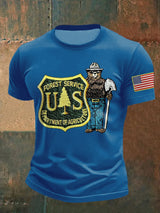 🔥Buy 3 Get 15% Off🔥Men's Retro Save The Forest Service Print T-Shirt