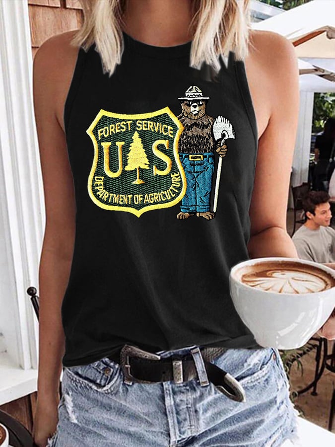 🔥Buy 3 Get 15% Off🔥Retro Save The Forest Service Print Tops Tank