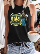 🔥Buy 3 Get 15% Off🔥Retro Save The Forest Service Print Tops Tank
