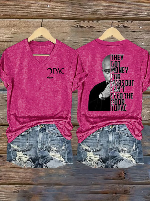 🔥Buy 3 Get 15% Off🔥Women's  2Pac Rapper Print T-Shirt
