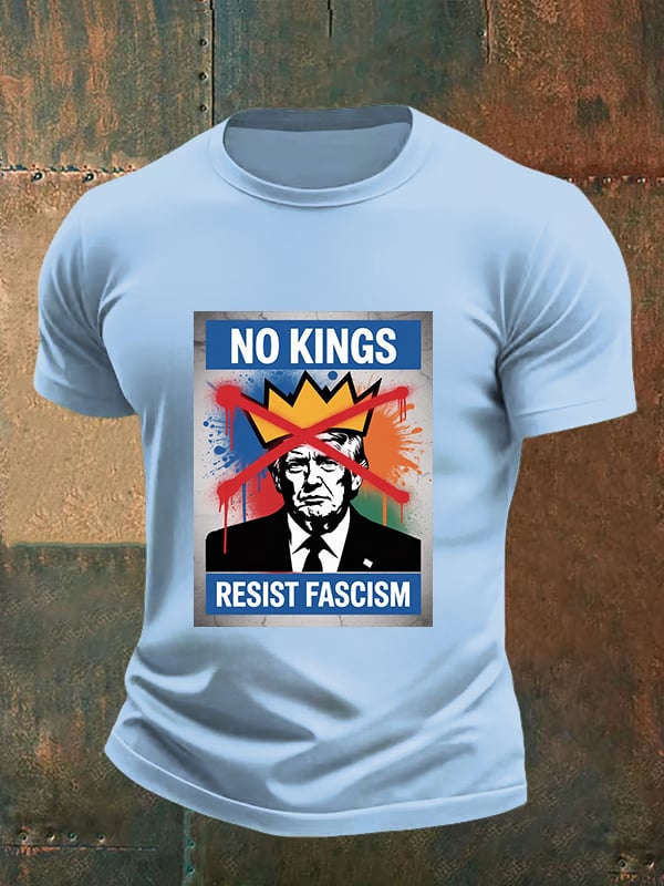 Men's   NO KINGS RESIST FASCISM T-shirt