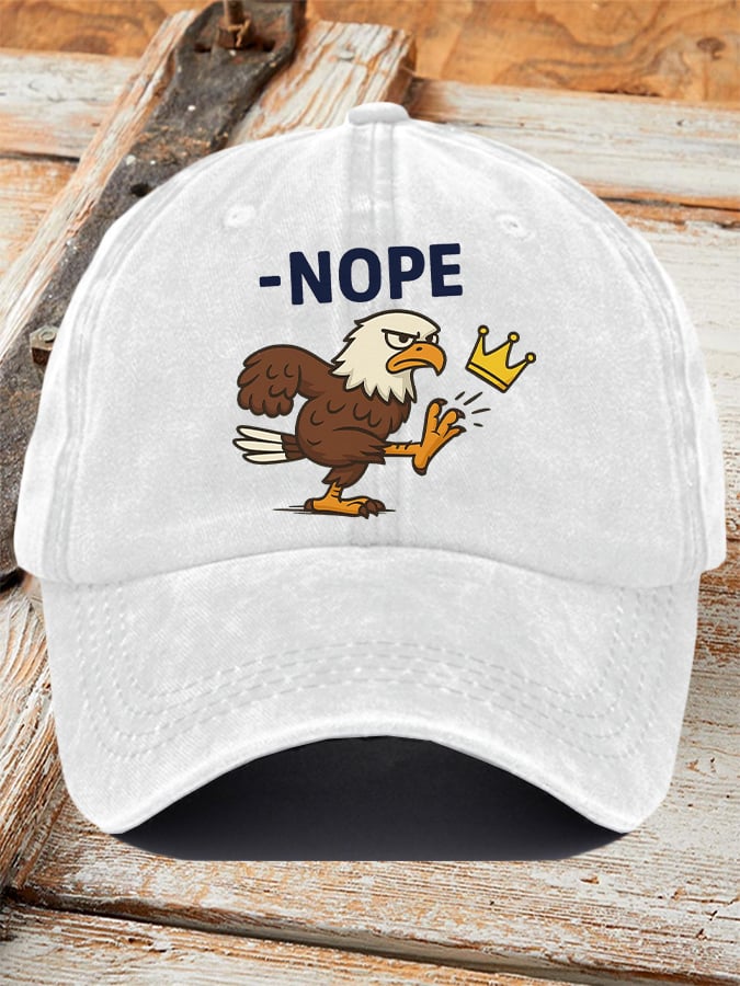 🔥Buy 3 Get 15% Off🔥Unisex Retro No Kings In America  Eagle Crown Nope Print Baseball Cap