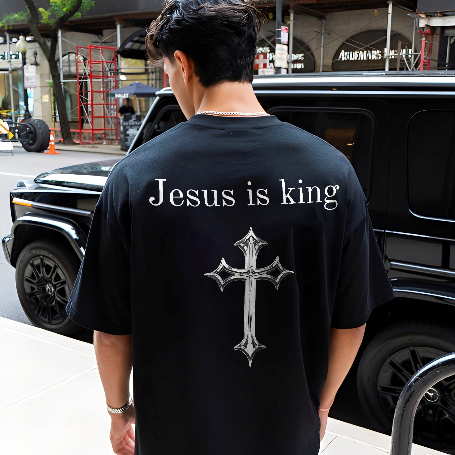 Jesus Is King Printed Men's T-shirt