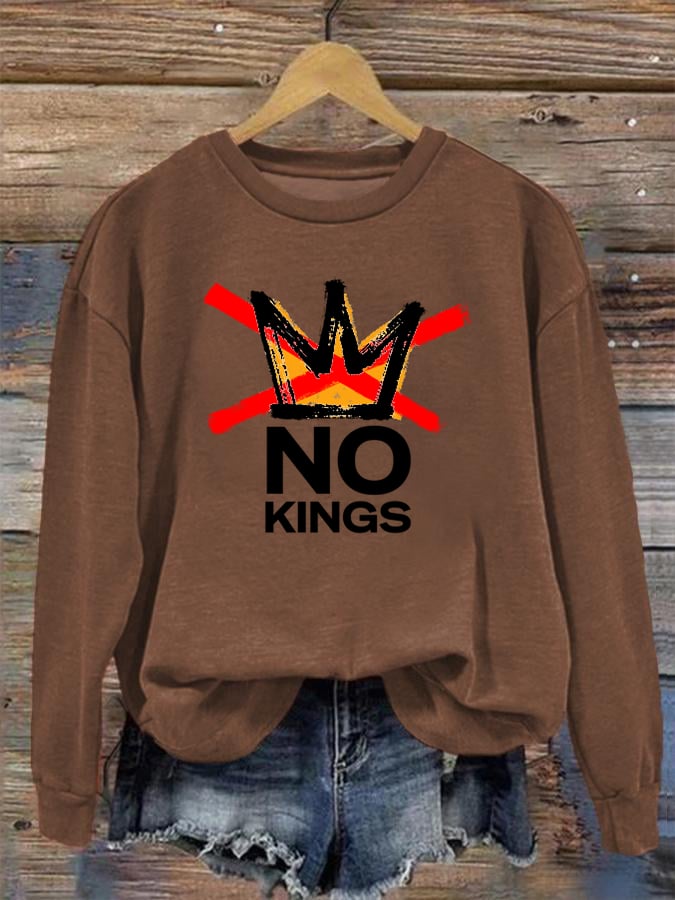🔥Buy 3 Get 15% Off Women's  America has No Kings Printed Casual Sweatshirt