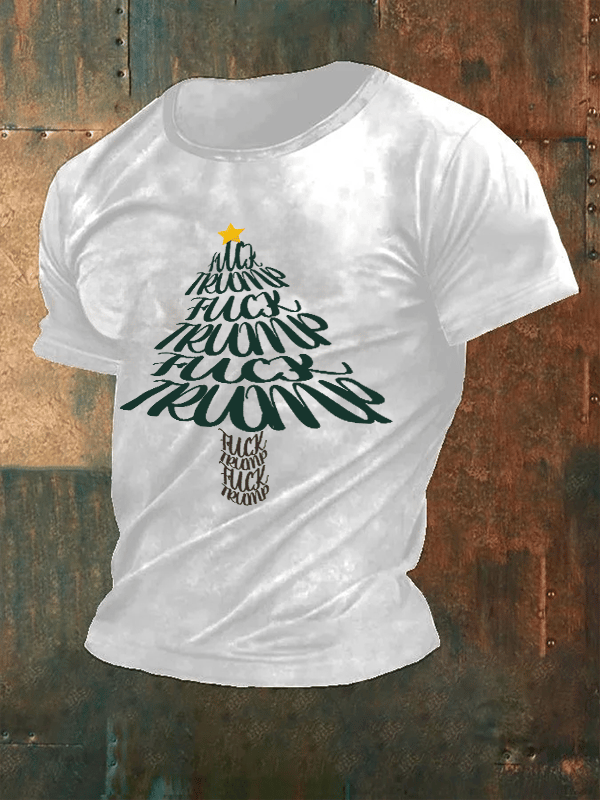🔥Buy 3 Get 15% Off🔥Men's  Funny Christmas Tree With fdt T-Shirt