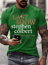 🔥Buy 3 Get 15% Off🔥Men's Retro Last Last Show 05.21.2026 The Night The Laughter Died After The Opening Monol, Hopefully People Laughed During The Show Print T-Shirt