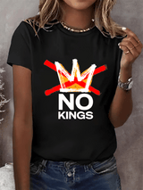 🔥Buy 3 Get 15% Off Women's  America has No Kings Printed Casual T-Shirt
