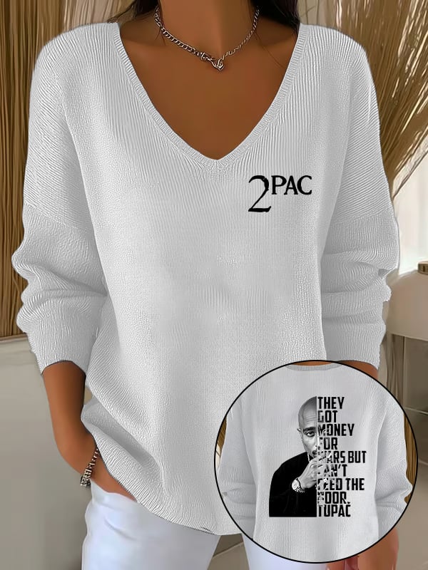 🔥Buy 3 Get 15% Off🔥Women's  2Pac Rapper Print  Tops