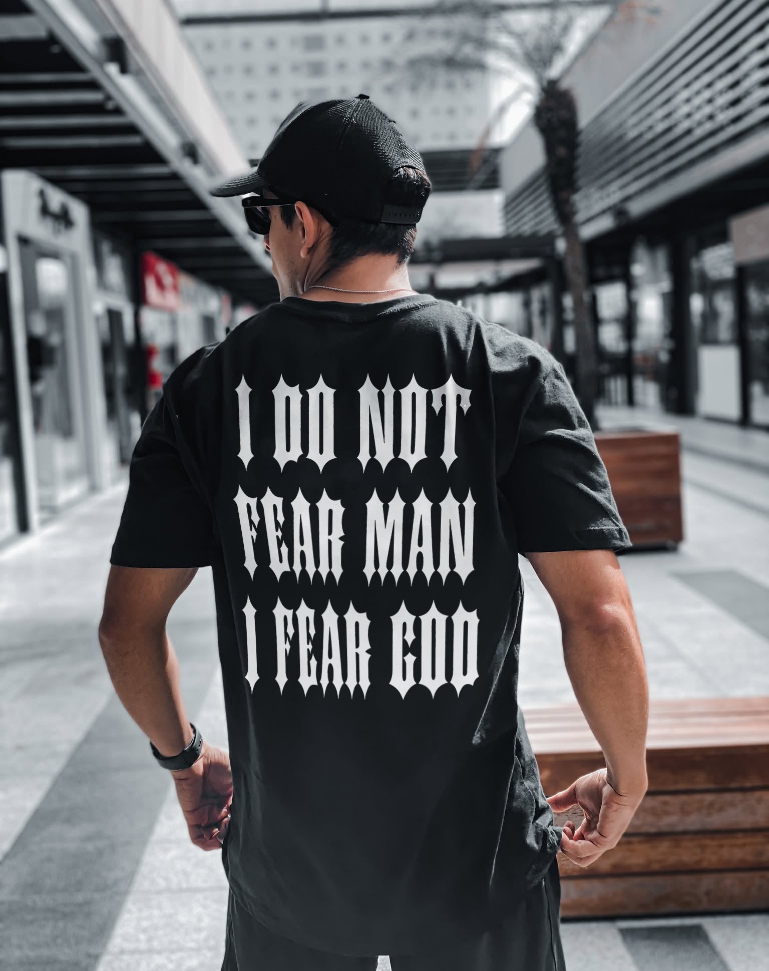 I Do Not Fear Man I Fear God Printed Men's T-shirt