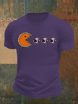 Men's  Funny Turkey Chasing Pie Sublimation FDT Thanksgiving T-Shirt