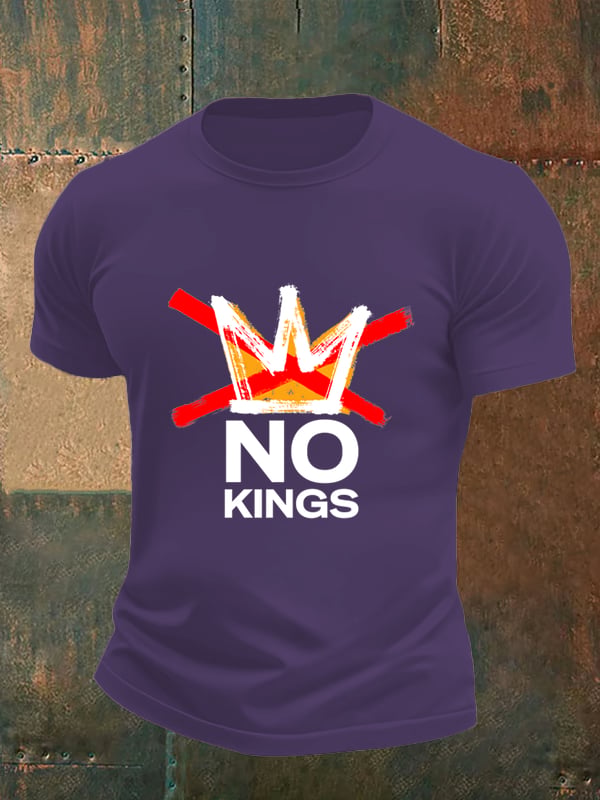 🔥Buy 3 Get 15% Off Men's no kings in America print  T-Shirt