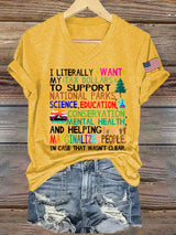 Women's Support Our National Parks Printed T-Shirt