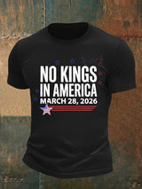🔥Buy 3 Get 15% Off Men's   NO KINGS IN AMERICA  Print  T-Shirt