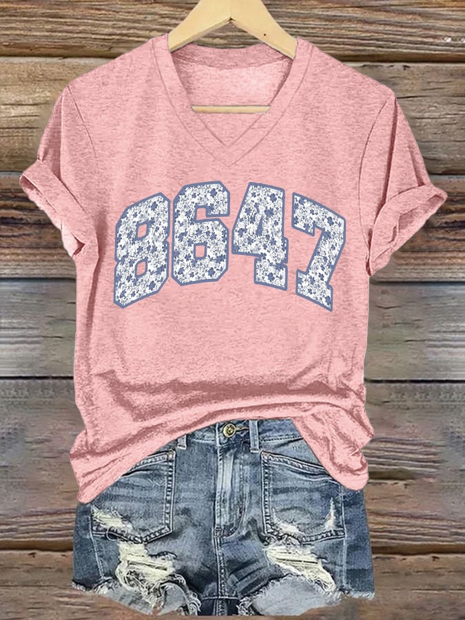 🔥Buy 3 Get 15% Off🔥Women's 86/47 Flowers Print T-shirt